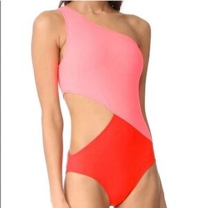 NWOT Araks Swimsuit Womens Size Small Side Cut Out One Shoulder One Piece